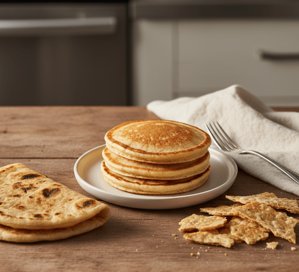 Pancakes, crackers, and flatbreads made with sourdough discard