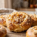 delicious mini apple pies placed on kitchen counter