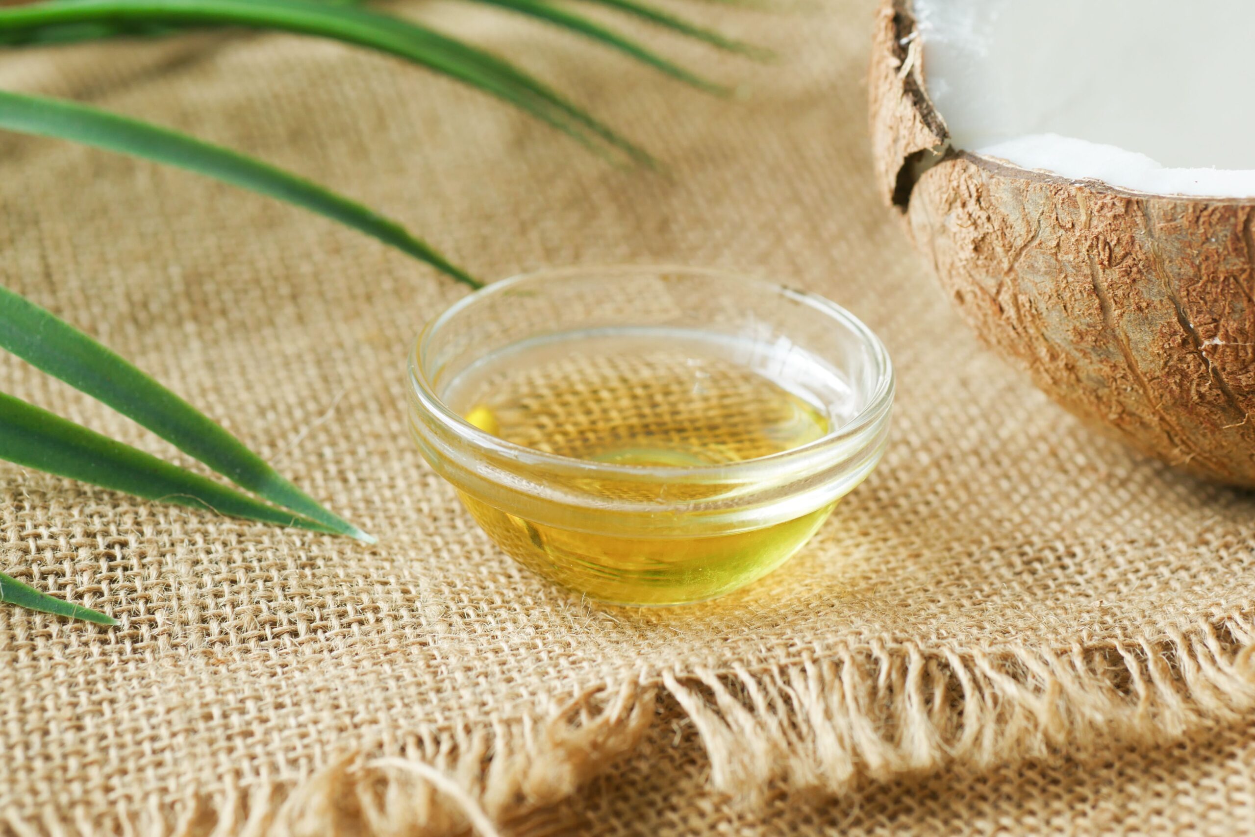 Coconut oil in a bowl used as a butter substitute in baking